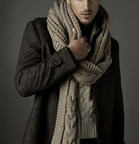 Вязаный мужской шарф