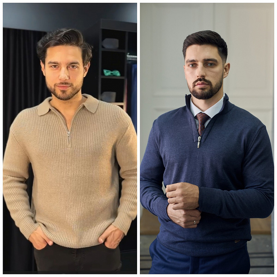 Мужской свитер в стиле олд мани