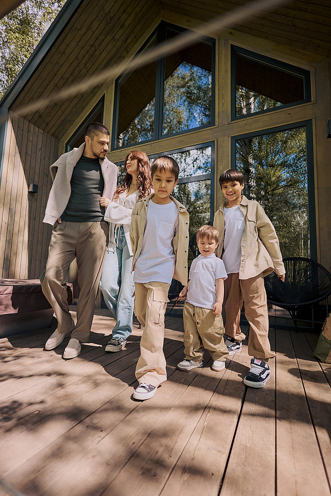 Широкие брюки хаки