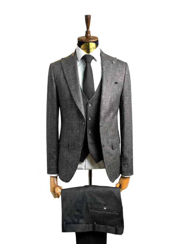 Костюм MAZALTOVMAN 3-ка Premium Серый в клетку