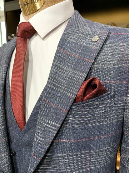 Костюм MAZALTOVMAN 3-ка Серый в клетку