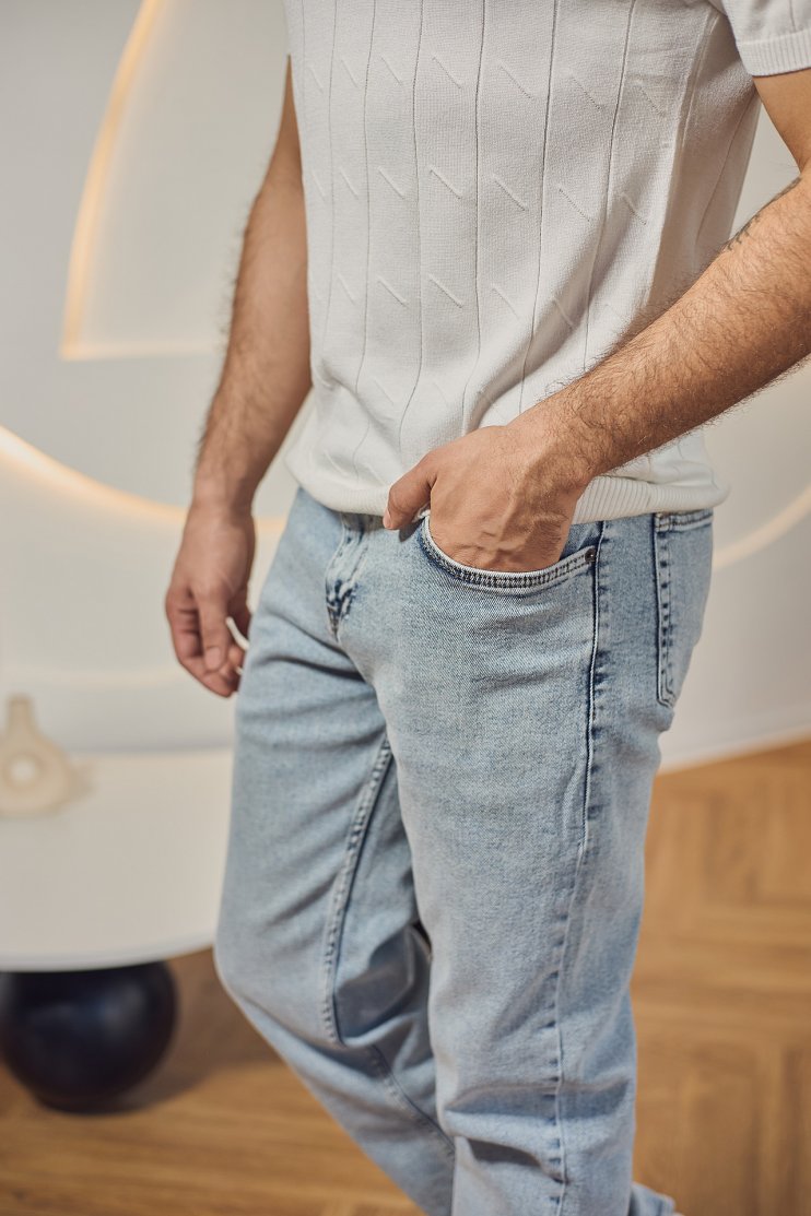 Джинсы мужские светло-синие