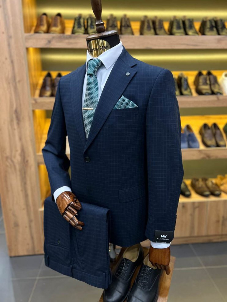 Костюм MAZALTOVMAN 2-ка Premium Синий в клетку