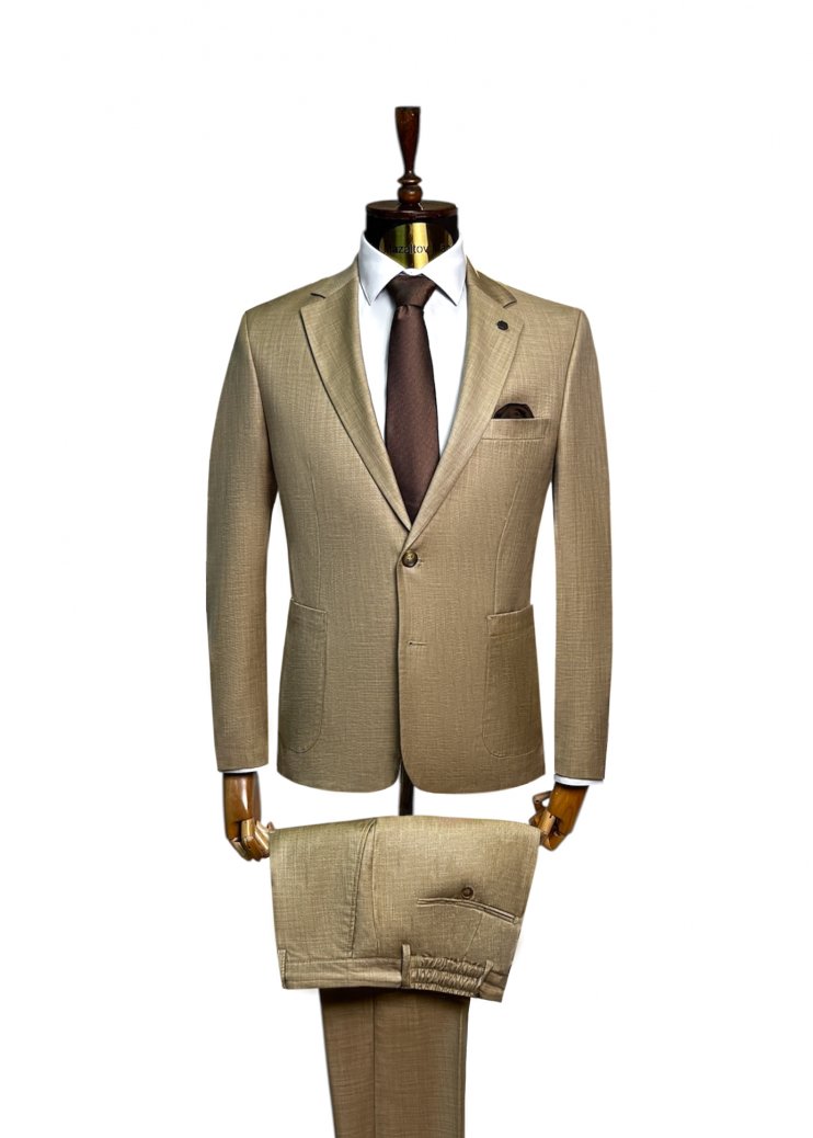 Костюм MIR 3-ка Бежевый фактурный