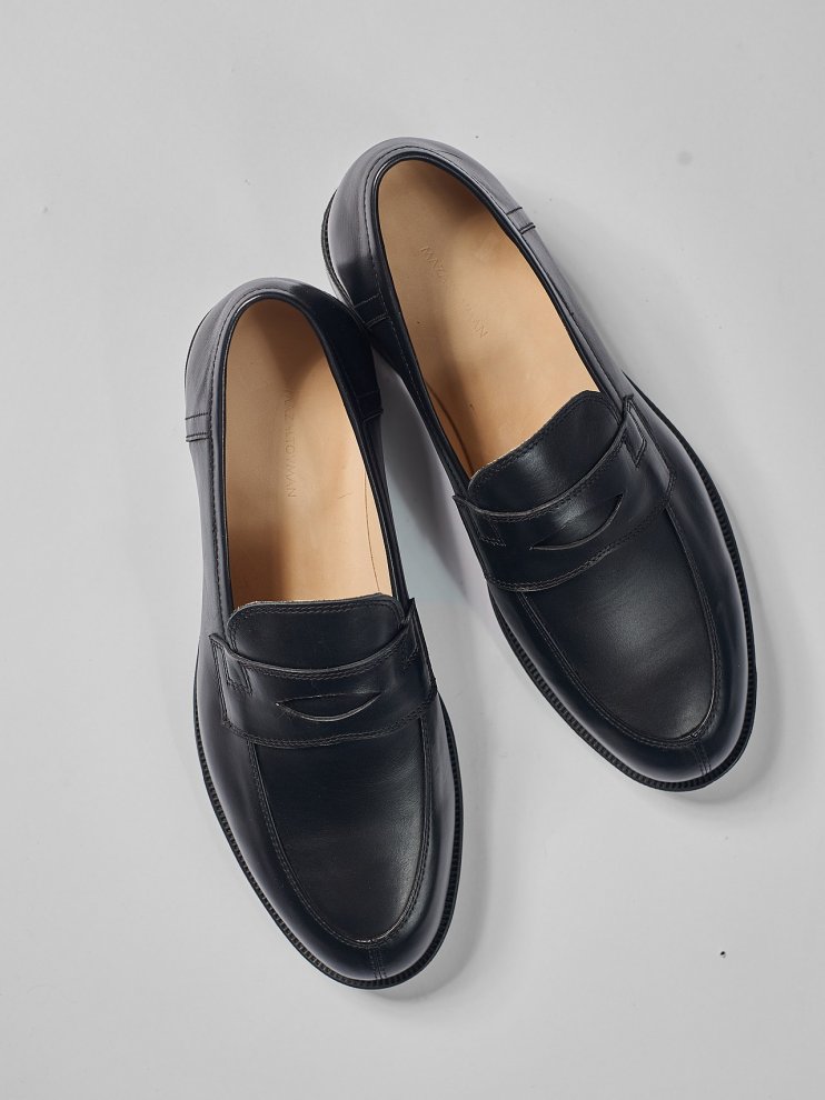 Лоферы MAZALTOVMAN Черные кожаные