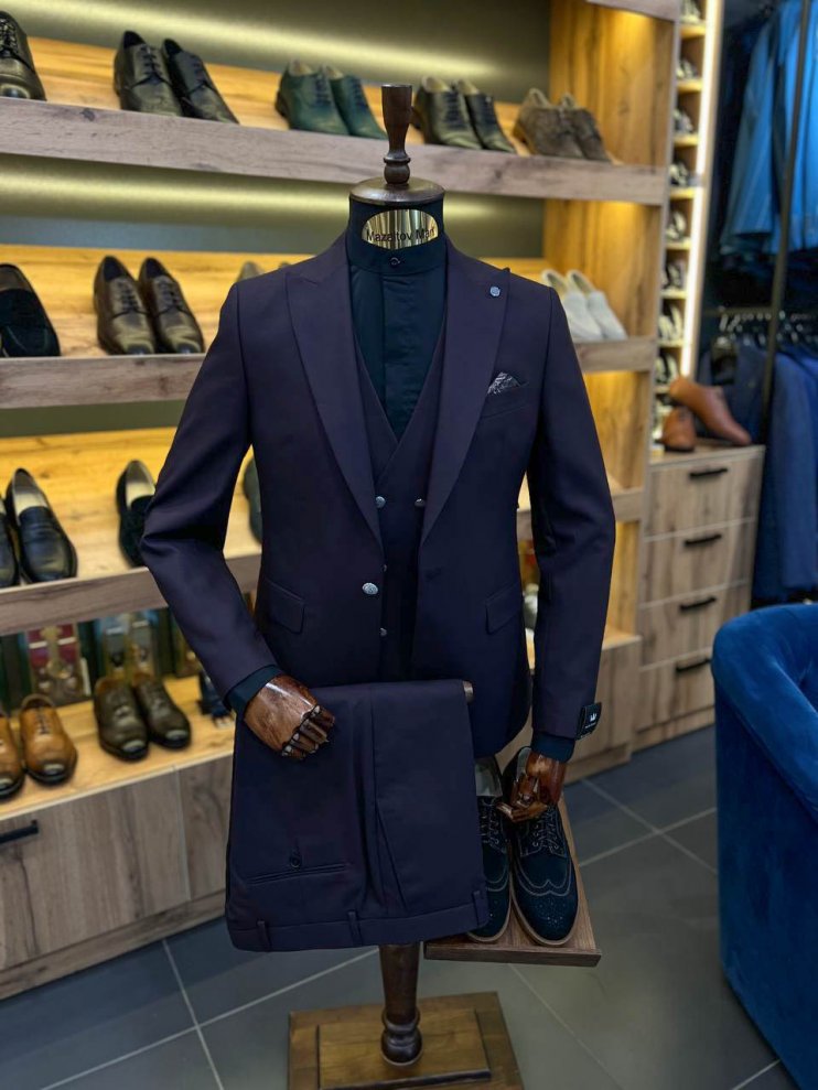 Костюм MAZALTOVMAN 3-ка Premium Бордовый фактурный