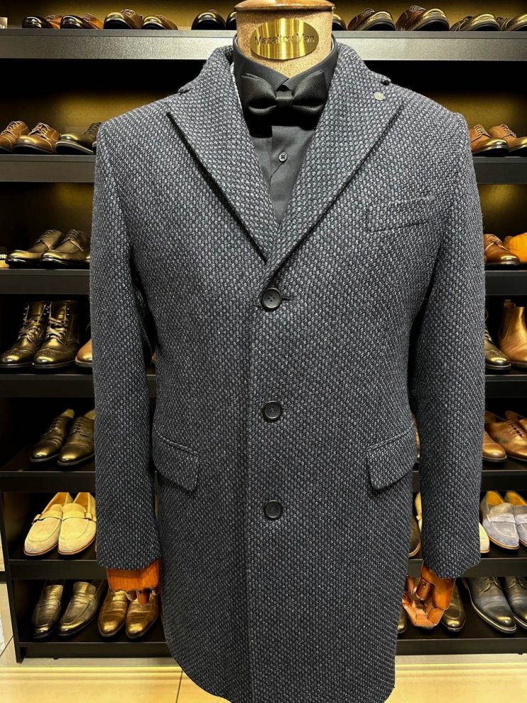 Пальто MAZALTOVMAN Серое фактурное