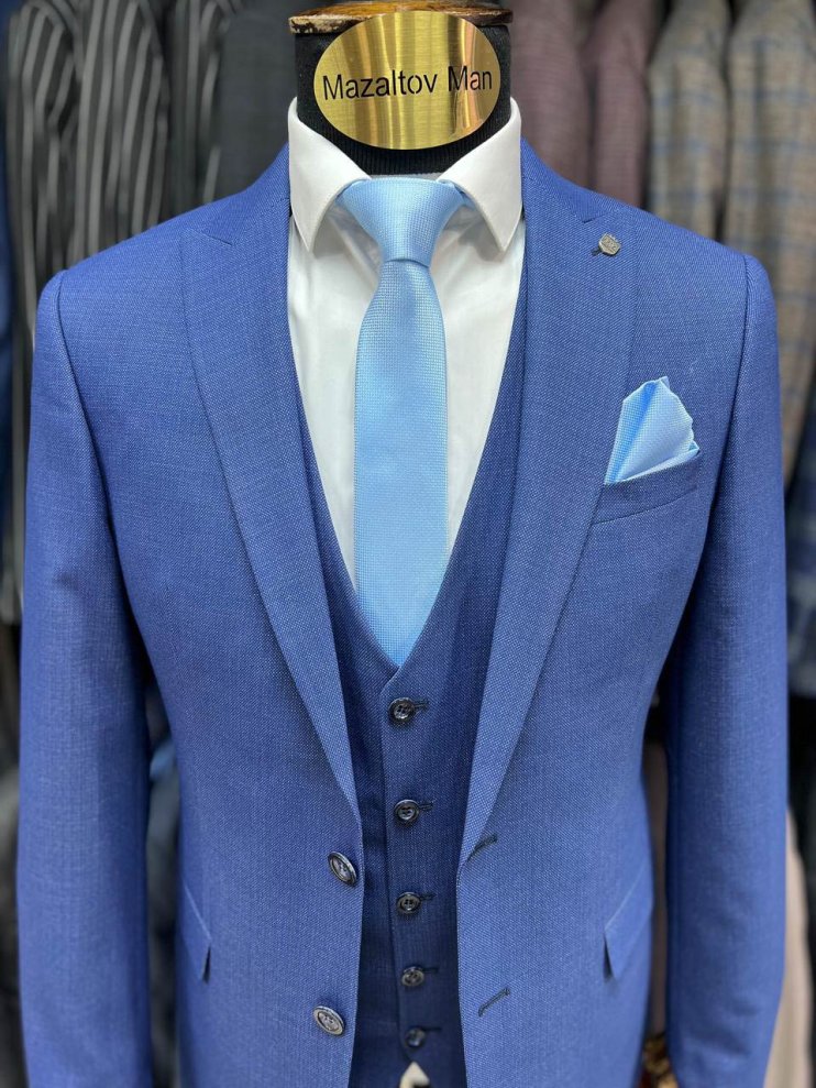 Костюм BEL 3-ка Голубой фактурный
