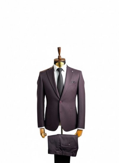 Костюм MAZALTOVMAN 2-ка Premium Бордовый фактурный кежуал