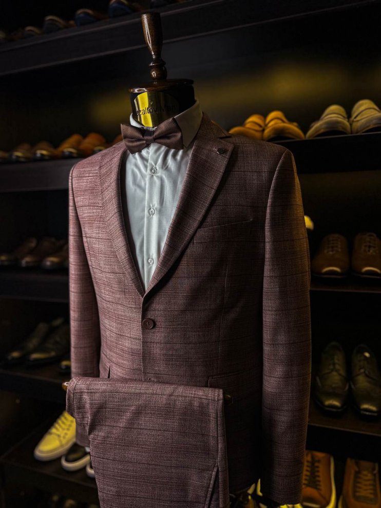 Костюм MAZALTOVMAN 2-ка Бордовый в клетку