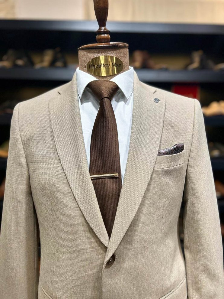 Костюм MAZALTOVMAN 2-ка Premium Бежевый фактурный
