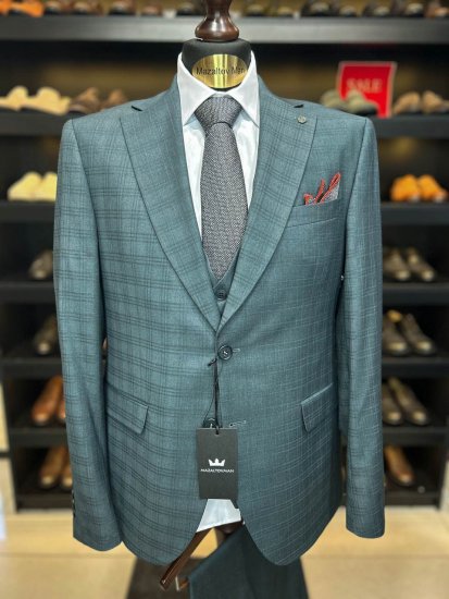 Костюм MAZALTOVMAN 3-ка Premium Зеленый в клетку