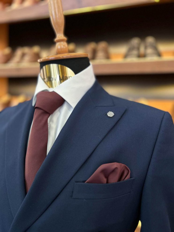 Костюм MAZALTOVMAN 2-ка Двубортный Premium Синий