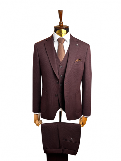 Костюм SAC 3-ка Бордовый фактурный