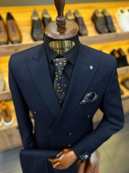 Костюм MAZALTOVMAN 2-ка Premium Синий двубортный