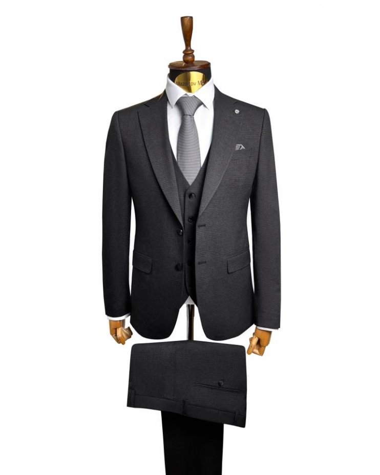 Костюм MAZALTOVMAN 3-ка Premium Серый микроклетка