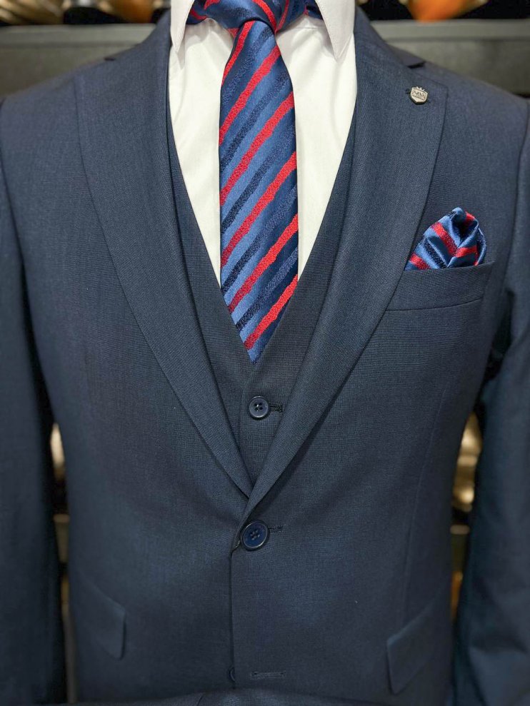 Костюм MAZALTOVMAN 3-ка Синий фактурный