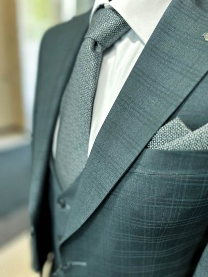 Костюм MAZALTOVMAN 3-ка Premium Зеленый в клетку