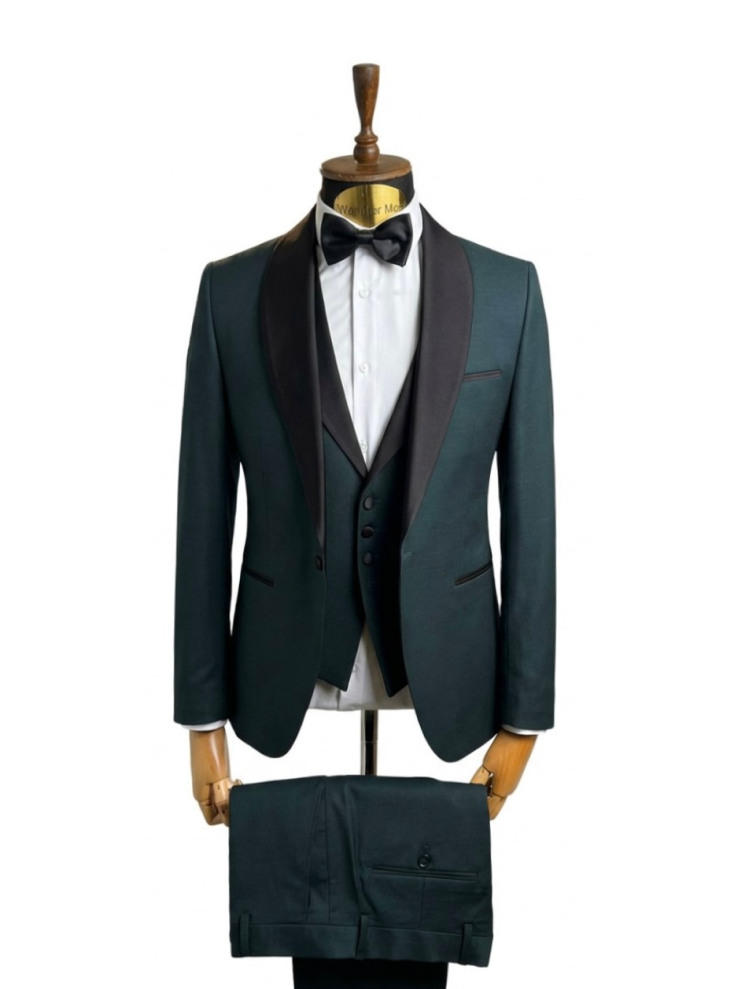 Смокинг MAZALTOVMAN 3-ка Premium Зеленый фактурный